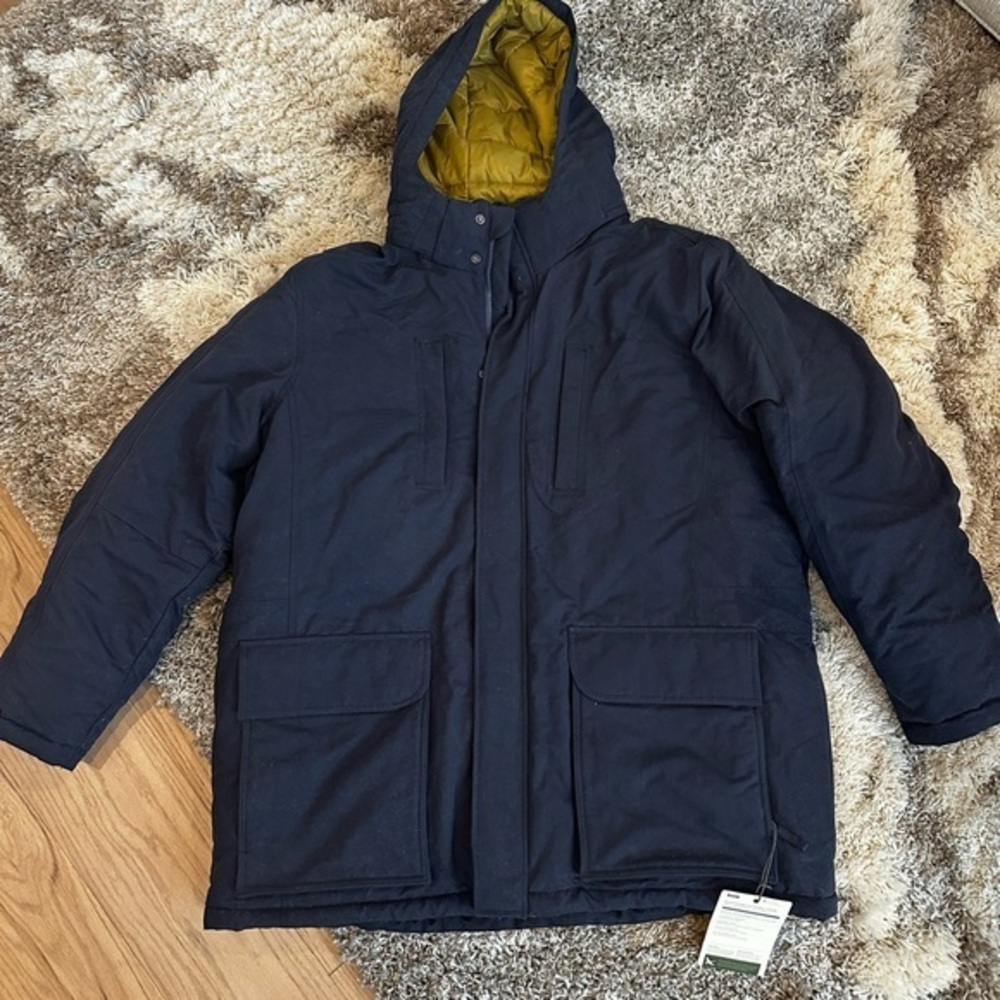 Eddie Bauer Black Jacket with Gold Lining